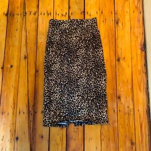 Leopard print pencil skirt